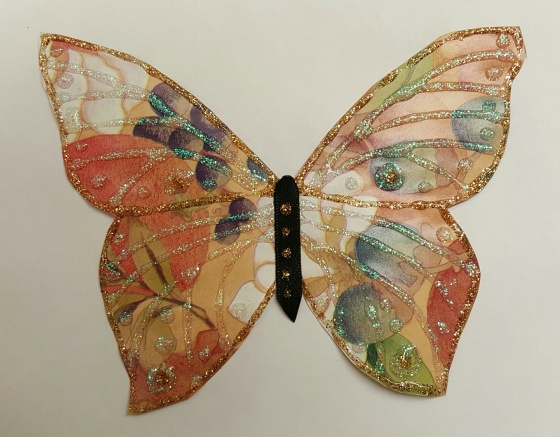 Decorated art butterfly